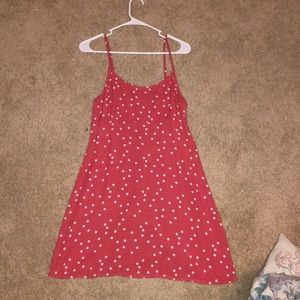 Pink polka dot dress